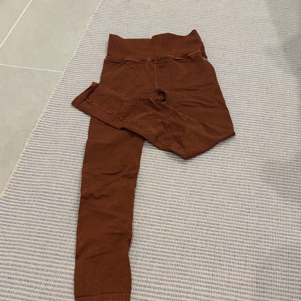 FP Movement by Free People Good Karma high Waist Leggings - Rust Brown